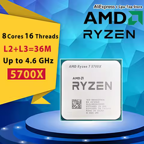 NEW AMD R7 5700X Ryzen 7 5700x 8 Cores 16 Threads 7NM L3=32M 100-000000926 Socket AM4 No Fan