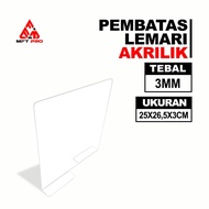 MFT Pro Acrylic Wardrobe Divider - Clear Space Divider - Multifunctional Wardrobe Divider - 3Mm Thic