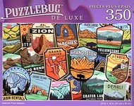 National Park Stickers - 350 Pieces Deluxe Jigsaw Puzzle for Adult