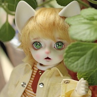 Bjd Doll sd Doll GOKI 1/6 Point Cat Doll Cute Pet Humanoid Joint Movable Doll Sweet Wine c