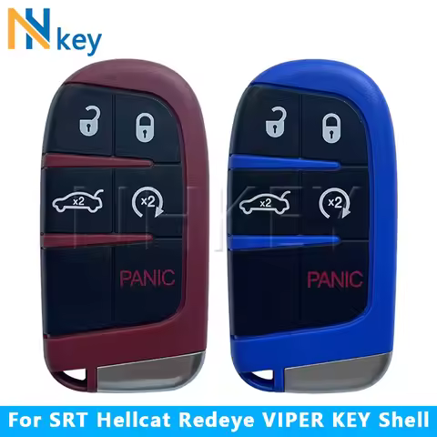 NH KEY 5Buttons Shell Fob For R/T Trackhawk Scat Pack/392/HEMI/Challenger/DAYTONA For SRT Hellcat Re