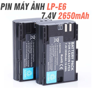 Pin máy ảnh canon LP-E6 / E6N dung lượng 2650mAh cho máy ảnh canon serie 5D4 6D 6D2 7D2 80D 90D - Ph