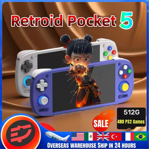 Retroid Pocket 5 RP5 Retro Handheld Game Console Video Game Consoles 5.5 Inch OLED Touch Screen SD86