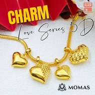 Loket Charm Love Series 5D 916 Emas Tulen Loket Emas 916 Original Loket Emas Tulen Bajet Loket Emas 