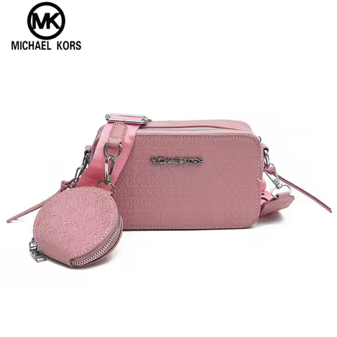 2026 Michael Kors Women's Fashionable Casual Crossbody Camera Bag MK Letter Mother and Child Bag Com