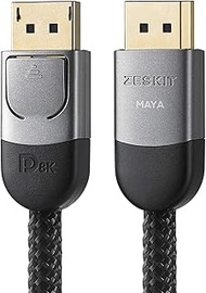 Zeskit Maya Certified DP 1.4 Cable, 4K 120Hz 8K 60Hz 1440p 144Hz 240Hz HDR 32.4Gpbs HBR3 (3ft, Braid