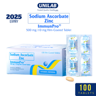 Unilab Immunpro Sodium Ascorbate with Zinc 100 Tablets Vitamin C for Adults Immunity Vitamins