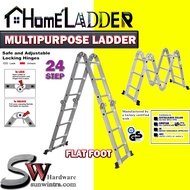 SW Hardware Heavy Duty Multipurpose Ladder 24 Steps Home Ladder Flat Foot Aluminium Ladder 7.3M 万能梯