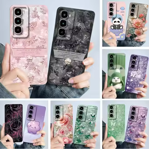 For itel City 100 Phone Case Fashion Simplicity Oil Painting Floral Soft Liquid Silicone Shell For i