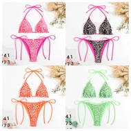 2025 bikini Women's Swimsuit Three-Point Style Leopard Print European American Style Split bikini Sw