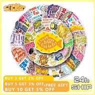50pcs Motivational Phrase Sticker Encouragement Inspirational Quotes Scrapbook Waterproof Sticker