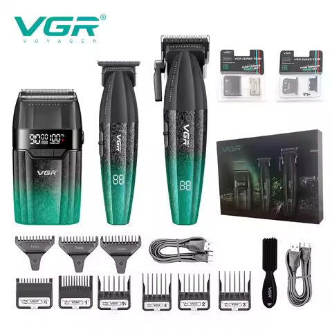 VGR Hair Trimmer Professional 9000 RPM Hair Clipper Cordless Hair Cutting Machine Rechargeable Metal