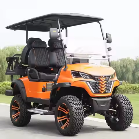 2026 4/6 Seats Electric off-Road Golf Trolley Cart 4 Wheels Mobile Scooter Scenic Spot Golf Buggy
