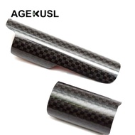 AGEKUSL Bike Rear Fork Protector Protection Sticker Carbon Fiber Sticker for Brompton 3Sixty United Trifold Folding Bike 2pcs