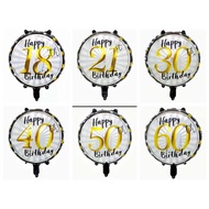 Happy 18th 21th 30th 40th 50th 60th 18 inches Round birthday party decorations aluminum foil balloon