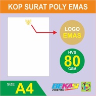Cetak Kop Surat HVS 80 Gram + Logo Garuda Emas Polos