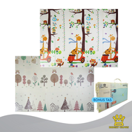 Bright Crown - Playmat Premium Anak Bayi Lipat Tebal 1cm Double Pad( Bonus Tas) 180X200CM