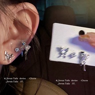 6PCS 925 Sterling Silver Butterfly Earrings Women's MINI Cute Ear Studs Fashion Jewelry Accessory