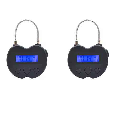 JFBL Hot 2X Smart Time Lock LCD Display Time Lock USB Rechargeable Temporary Timer Padlock Travel El