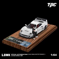 TPC 1:64 LBWK Ferrari F40 Wide Body White With FIGURE