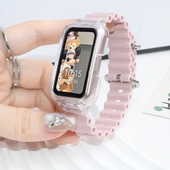 Dây đeo silicon Ocean có vỏ trong suốt cho Xiaomi Smart Band 9 Active Strap / Redmi Band 3 Dây đeo X