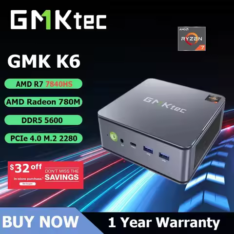 GMKtec K6 AMD R7 7840HS Gaming Mini PC 8-core 16-thread 16/32GB DDR5 512GB/1TB SSD Computer PC Mini 