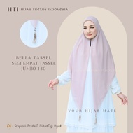 A A A || ELMUMTAZ || Bella Square Jumbo Tassel Square Hijab || Polycotton Syar'i Square Hijab 130x13