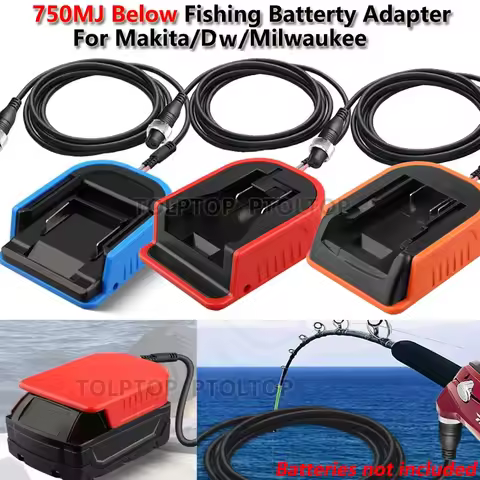 Fishing Batterty Adapter Replacement For Dewalt/Makita/Milwaukee 18V 20V Battery to for Daiwa/Shiman