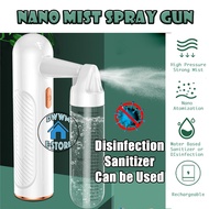 Nano Mist Spray Gun 80ML Wireless Rechargeable Sanitizer Disinfection Sprayer Atomizer Facial Steamer Fogging Spray Gun 雾化消毒槍