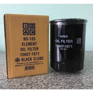 Oil Filter Hino F18 (HO7C JO5C JO8C WO6E) Black Club Brand