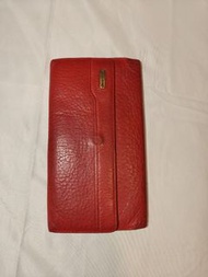 法國牌子Pierre cardin 紅色真皮長銀包 Red Long leather Wallet luxury brand