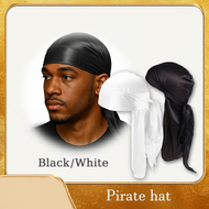 Silky  Headwrap Durags Headscarf  For Men Women Pirate Hat Satin Durag Turban Hat