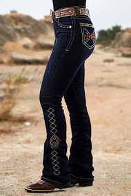 【กางเกงยีนส์ Y2K ที่มีความสุข】กางเกงยีนส์ยีนส์ยีนส์เอวสูงปัก Rhinestone ย้อนยุคหรูหราสําหรับโอกาสลํา