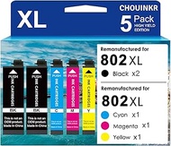 802XL Ink Cartridges Latest Upgrade Remanufactured for Epson 802XL Ink Cartridges Combo Pack (T802XL