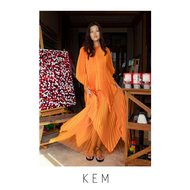 Kemissara Cape Set (Top & Skirt Tulle) - Orange