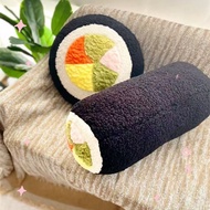 Creative Sushi Roll Throw Pillow Plush Toys Stuffed Soft Tasty Seaweed Sushi Toys Cozy Sofa Office N