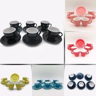 1 Set of 6 Mini Espresso Cups,/ Ceramic Cups, Coffee Cups