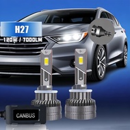 H27 Yellow Light 120W 7000LM LED Headlight Bright Car Light / Led H27 2pcs