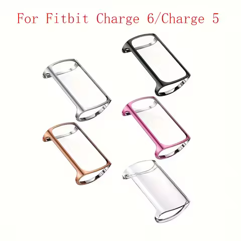 2Pcs Case For Fitbit Charge 6 5 Ultra Slim Soft TPU Watch Protective Cover for Fitbit Charge5 Charge