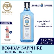 Bombay Sapphire Distilled London Dry Gin 750ml / 75cl  40% ABV + FREE Double Dutch Mixer (random) x2