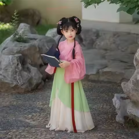 Hanfu Dress Girl Fairy song Costume Kids Outfit Party Stage Children Clothes Vestidos Cosplay Girls 
