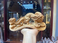 Tượng con rồng gỗ ngọc am (ngang 20 cao 10 sâu 7cm)