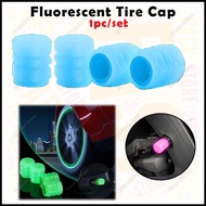 Tire Cap Tyre Nut Silicone Fluorescent Luminuos Valve Cap Penutup Tayar Stem Air Caps Cover Glowing Tire Nut DIY Stylish