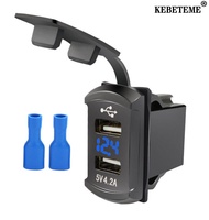 KEBETEME 4.2A Dual USB Car Charger 12V 24V  Waterproof Modified Car Boat Off-Road Vehicles Motorcycles