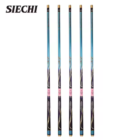 SIECHI 3.6M-7.2M Adjustable Positioning Fishing Rod Telescopic Ultra-Short Carbon Fishing Spinning U