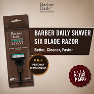 BARBER DAILY Shaver Six Blade Razor 1pcs Sachet | Better Cleaner Faster