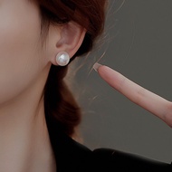 ต่างหูไข่มุกเงินแท้ S999 คู่ ต่างหูทรงขนมปัง ต่างหูสุดหรูหรา ไม่แพ้ ต่างหูแฟชั่นสำหรับผู้หญิง