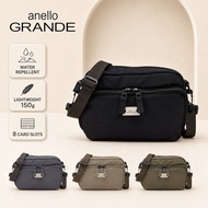 Anello Grande Mini Shoulder Bag with Wallet Water Repellent Lightweight 8 Card Slots Vintage Nylon