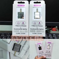 (Fast) Log-On Audio Splitter Earphone & Microphone LO-AX5 Male to 2 Female