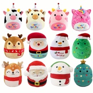 Squishmallows Plush Birthday Cow Pillow Christmas Tree Cushion Christmas Home Decoration Gift for Kids